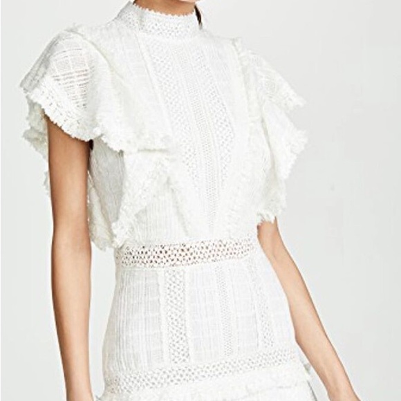 NWT Alice + Olivia Bea tiered ruffle dress size 4 - Picture 2 of 12